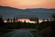 Fiskevägen von Krokom nach Namsos in Schweden